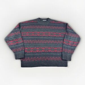 St Michael Sweater Mens Fair Isle Nordic Made in UK Sweatshirt Crewneck Grandpa